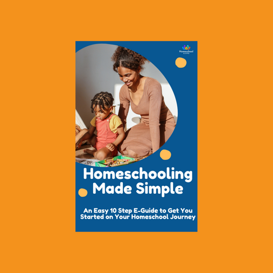 Cover of the Homeschooling Made Simple Beginners eGuide, featuring a roadmap to successful homeschooling.